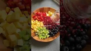 Viral fruit salad 🍓🥝💫 #healthy #snack #easyrecipe #fruitsalad #fruits