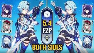 F2P C0 Eula BOTH SIDES | New Spiral Abyss 5.4 Floor 12 | Genshin Impact