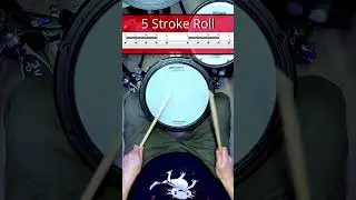 Rudiment 7 - 5 Stroke Roll - Monster Chops - Be a Better Drummer #drumtechnique #drumtutorial #chops