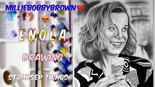 Millie bobby brown ❤️|| ENOLA || Drawing || eleven/ stranger things ❤️/ NETFLIX