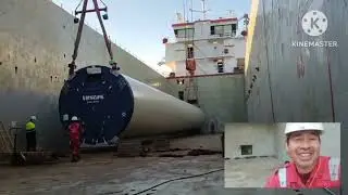 # Another windmill towers/Loading from Santander Spain#Safetyfirst.