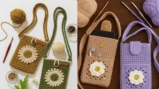 Modern Crochet Mobile📱 Bag, Handmade Crochet Mobile Bag 🛍️, Crochet Mobile Bag Ideas 💡