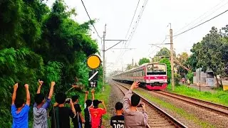 Hunting KRL COMMUTERLINE SORE DI PETAK JURANG MANGGU - PONDOK RANJI