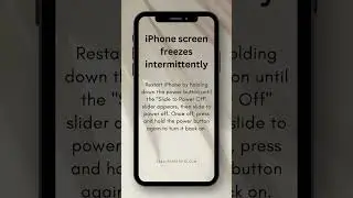 iPhone screen freezes intermittently