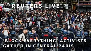 LIVE: ‘Block everything’ activists gather in central Paris