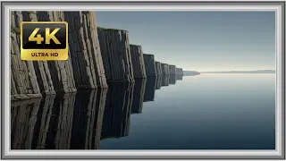 Cliffside Silence Above Still Water | Timeless Luxury TV Frame Art