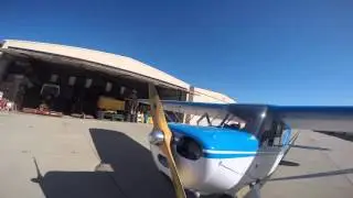 Hand Propping a 7AC Champ