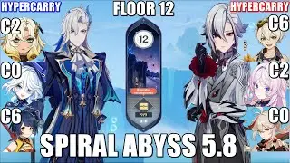 Neuvillette Hypercarry & Arlecchino Hypercarry New Spiral Abyss 5.8 Genshin Impact