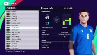 PES 2021 CYPRUS ACTUAL + 3 CLASSIC PLAYERS PS4