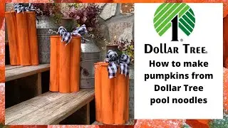 How to make a pool noodle pumpkin | pool noodle craft for Halloween
