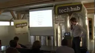 Aurimas Bakas at TechHub Riga meetup on July 11