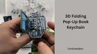 3D Folding Pop-Up Book Keychain | Miniature Scene Keyring Toy