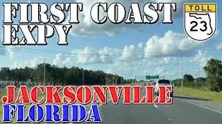 FL 23 North - First Coast Expressway - Jacksonville - Florida  - 4K Highway Drive