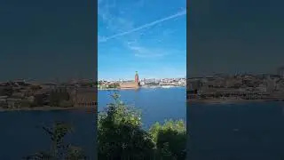🇸🇪 Stockholm Skyline View from Mariaberget #sweden #virtualwalking #short #beautifulplace #stockholm