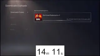 Downloading Red Dead Redemption 2 at 1000 Mbps PS5 (Gigabit Internet)