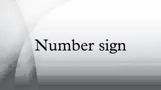 Number sign