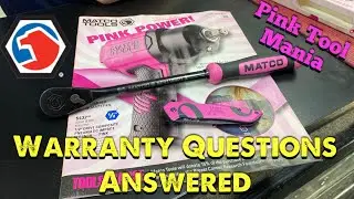Matco Pink Ratchet and Viewer Question On Warranty