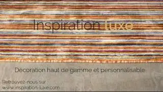 Tapis de prestige multicolore &agrave; rayures par Ligne Pure