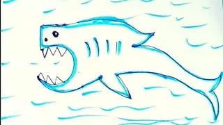 How to Draw a Cartoon Shark 