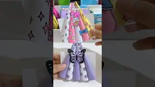 Paper nails tutorial 💅🏻 comment what to do next 👉🏻 #shorts #papercraft #papernails #sanrio