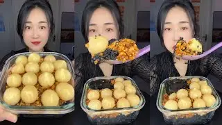 SUB) #해산물 Fish Seed Spicy Sauce Single Head Garlic🐟🐟🧄🧄#mukbang#eating#asmr