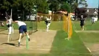 Me bowling at Mark Gillespie 3