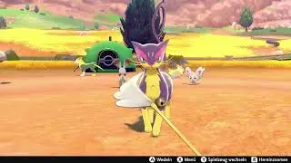 Pok&eacute;mon Sword/Shield - Playing Feather Wand with Kleoparda / Liepard