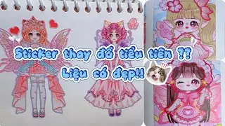 Cute Pink Fairy Dress Up Stickers 🧚&zwj;♀️🎀 | Relaxing Long Video#CuteFairy #StickerVideo #DressUp 