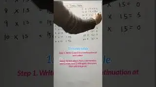 Quick method|15times table| #youtubegrowthseries #letsgrowtogether #mathematicshacks