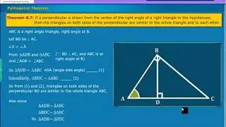 Phythagorus Theorm, Similar Triangles Class 10 Maths