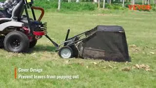 VEVOR Lawn Sweeper: Effortless Yard Cleanup! Adjustable, Heavy-Duty & Huge Capacity