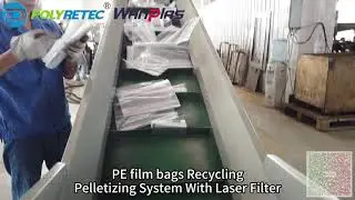 PE PP Film Recycling Pelletizing Line with Laser Filter & Piston Screen Changer | High Purity Output