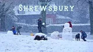 Snowing In Shrewsbury Shropshire | Street Walk Snow Tour 2021 UK