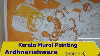 Kerala Mural Painting Ardhanarishwara Tutorial for beginners✨ Ornament Colouring #tutorial#beginners