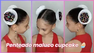 Cabelo maluco de cupcake 🧁 fácil e rápido
