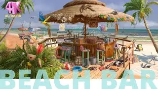 June's Journey Scene 872 Vol 3 Ch 25 Beach Bar *Full Mastered Scene* 4K