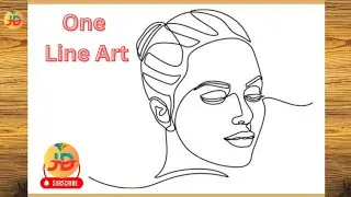 Girl  Drawing From One Line || How To Draw One Line Art || Girl Drawing Easy Step By Step