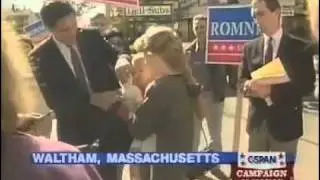 Mitt Romney Campaigning door to door in 1994