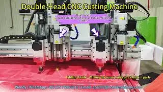 Double Head CNC Cutting Machine | Dual Knife & Dual Milling Cutter for Precise Foam Cutting!
