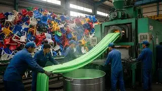 Inside the largest plastics factory &ndash; The hidden production process of recycled plastic furniture.