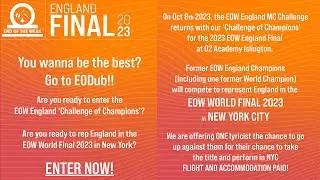 EOW ENGLAND FINAL 2023 - 'CHALLENGE OF CHAMPIONS' - HOW TO ENTER [COMPETITION]