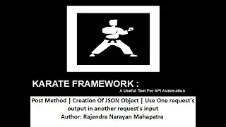 Post Method | Creation Of JSON Object | Use One request's output in another request's input