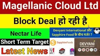 magellanic cloud share news | nectar lifescience buy back news | devyani and sapphire fopd merger