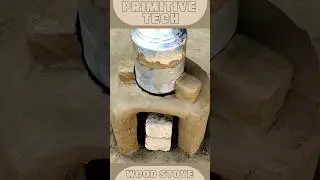 How to Build a Rustic Wood Stove with Mud & Bricks &ndash; Primitive Technology DIY Guide 🛠️🔥 #shorts