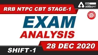RRB NTPC Exam Analysis 1st Shift 28 December 2020 | NTPC Question Paper & Review