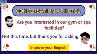 conversation at a hotel,from check-in to check-out.| conversation by SK cartoon education