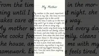 my mother paragraph my mother essay #mymotherparagraph #paragraph #essay #essaywriting#viral