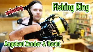 Bereit f&uuml;r gr&ouml;&szlig;ere R&auml;uber? FISHING KING Angelset Zander und Hecht UNBOXING