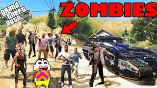 FRANKLIN AND SINCHAN SURVIVED ZOMBIE VIRUS IN GTA 5 