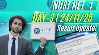 NUST NET 1 Day 04 Result Announced I NUST NET 1 24th November Tests Result Announced I NUST Result